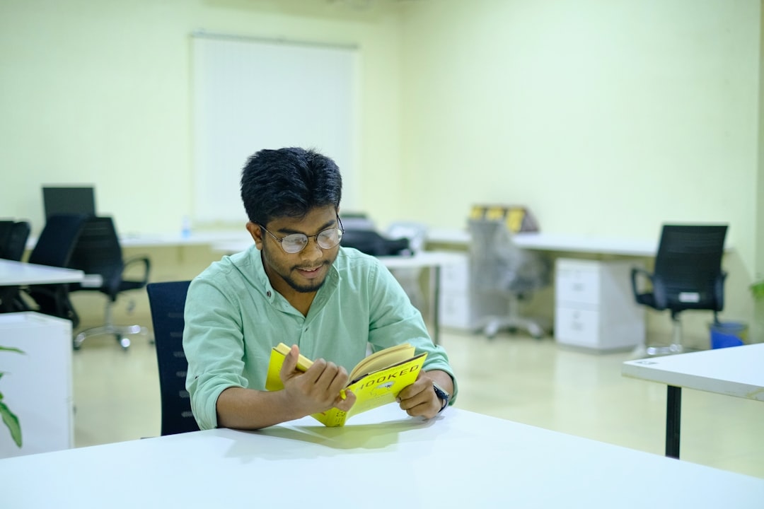 Illustration of a learner using a digital device for Web3 learning